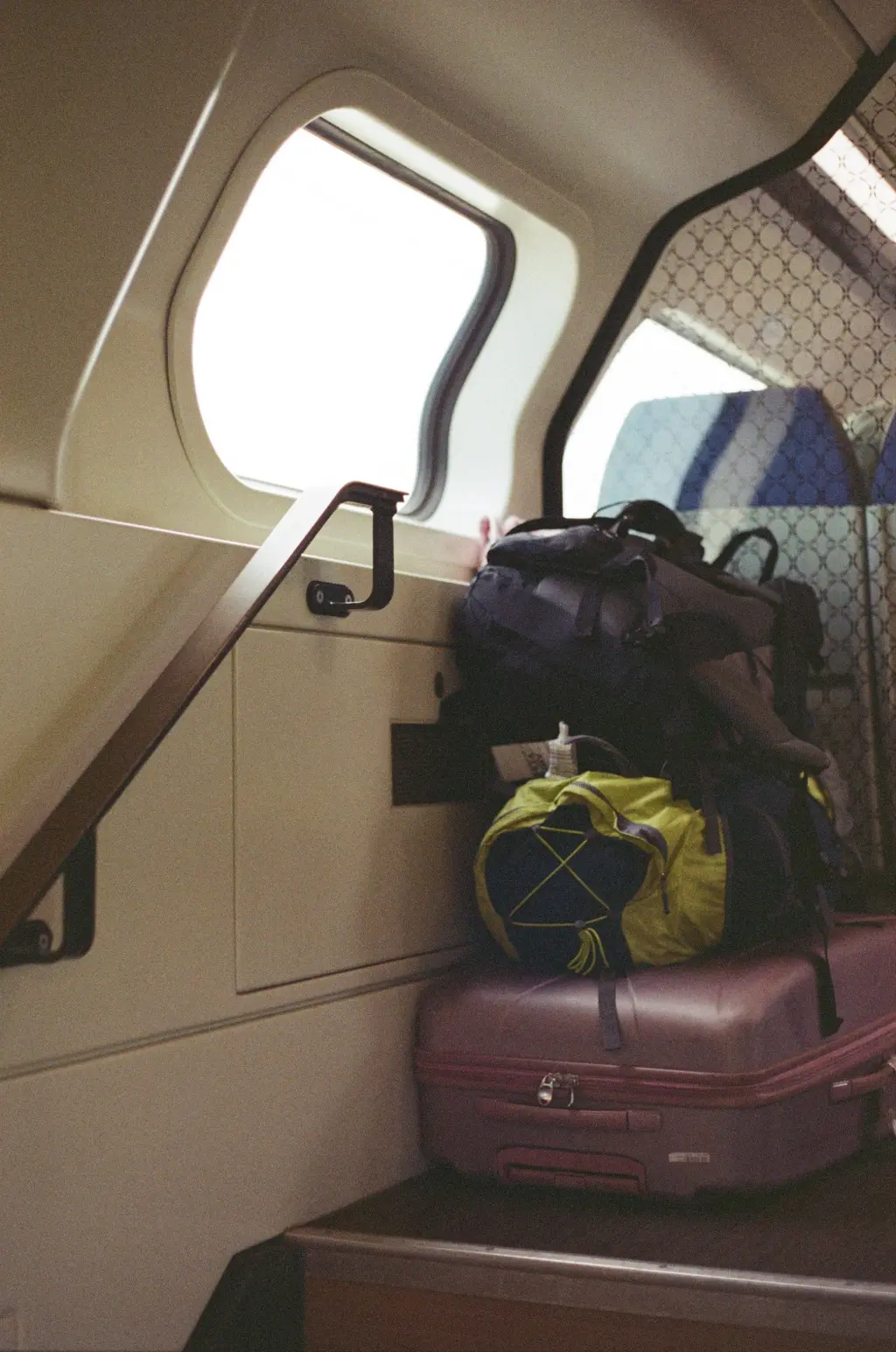 bagages encombrants dans un train