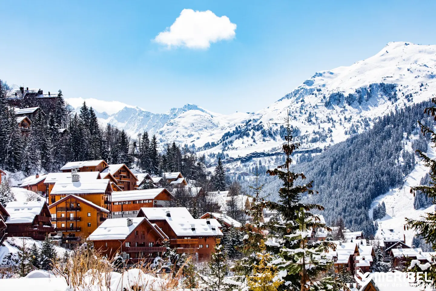 méribel centre vue des chalets