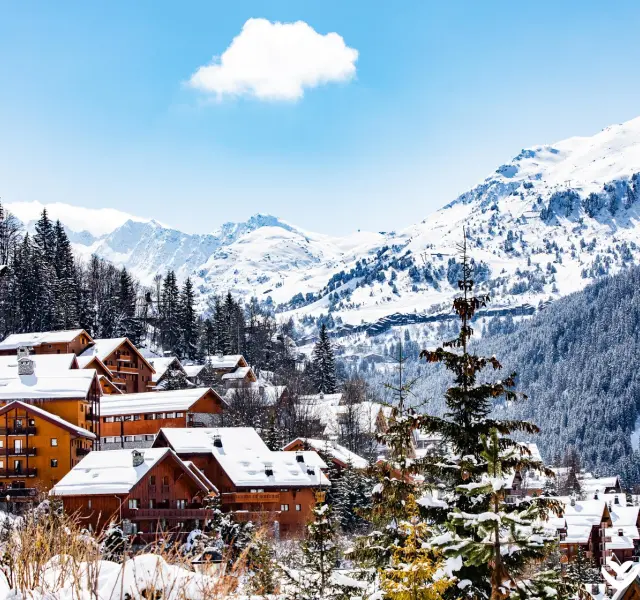méribel centre vue des chalets
