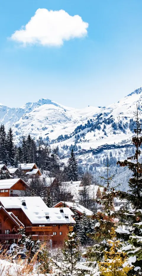 méribel centre vue des chalets
