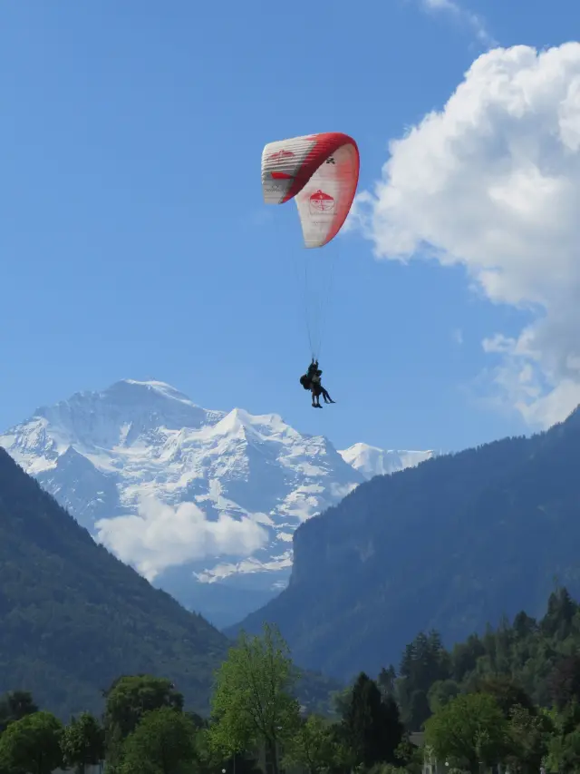 personne faisant du parapente en montagne